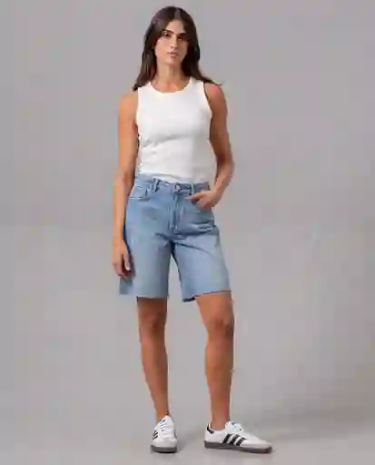 Bermuda Denim Mujer Azul Rivera Medio Talla 6 41948 Rifle