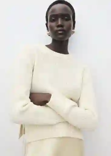 Jersey Lazos Crudo Talla S Mujer Mango