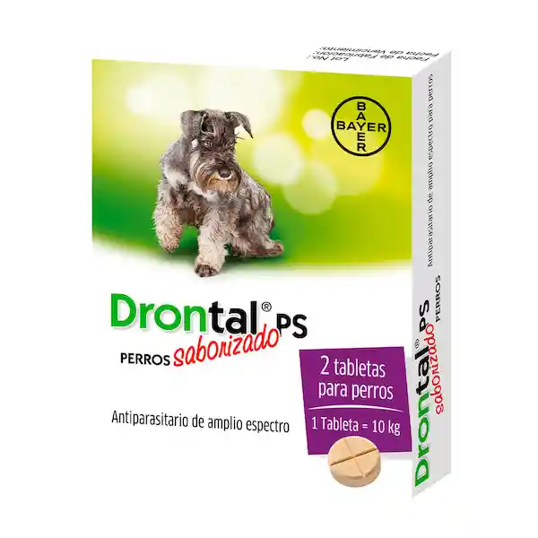 Drontal Antiparasitario Para Perros PS 2 Tabletas