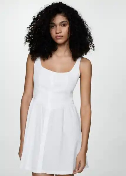 Vestido Milk Blanco Talla XS Mujer Mango