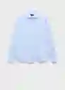 Camisa Bilbao Celeste Talla M Hombre Mango