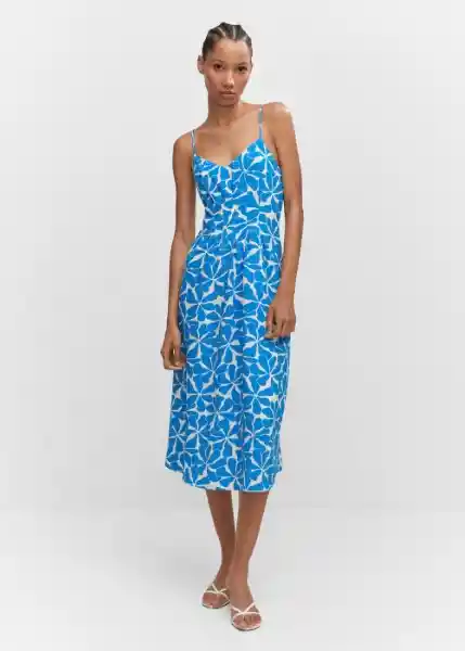 Vestido Salinas Azul Talla XS Mujer Mango