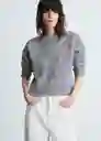 Buzo Jersey Rúcula Gris Medio Vigoré Talla XL Mujer Mango