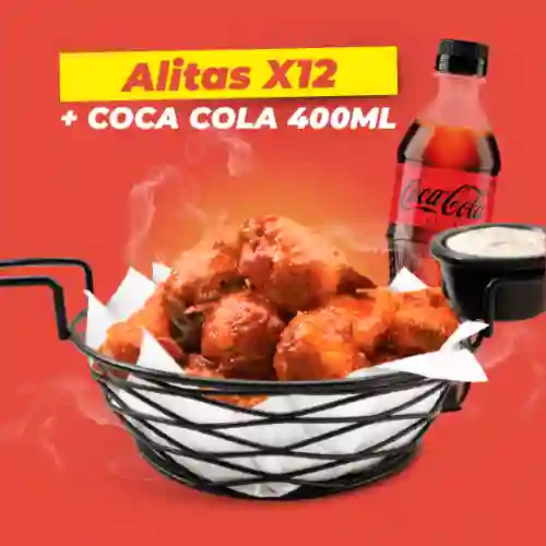 Alitas X 12 + Coca Cola 400Ml