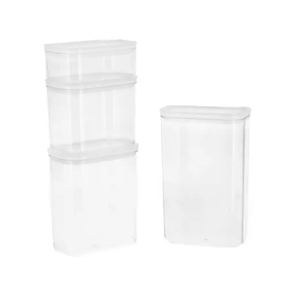 Frasco De Plástico Transparente Tapa A Presión 0001