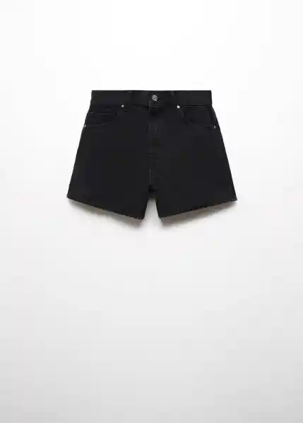 Short Zoe Tejano Negro Talla 38 Mujer Mango