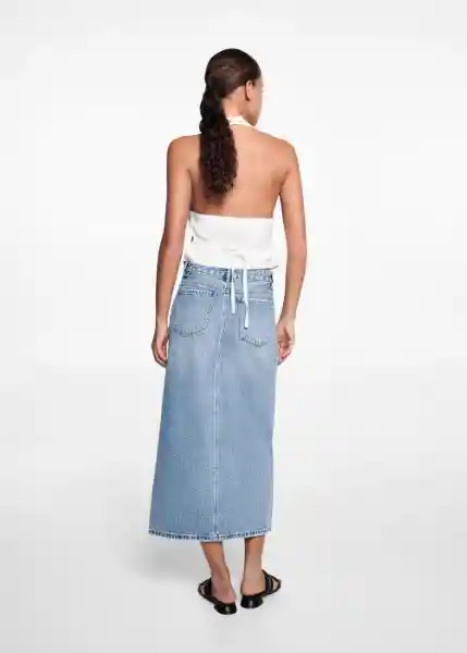 Falda Midskirt Tejano Medio Talla 20 Niña Mango