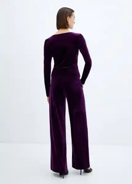 Pantalón Xenphant Morado Talla L Mujer Mango