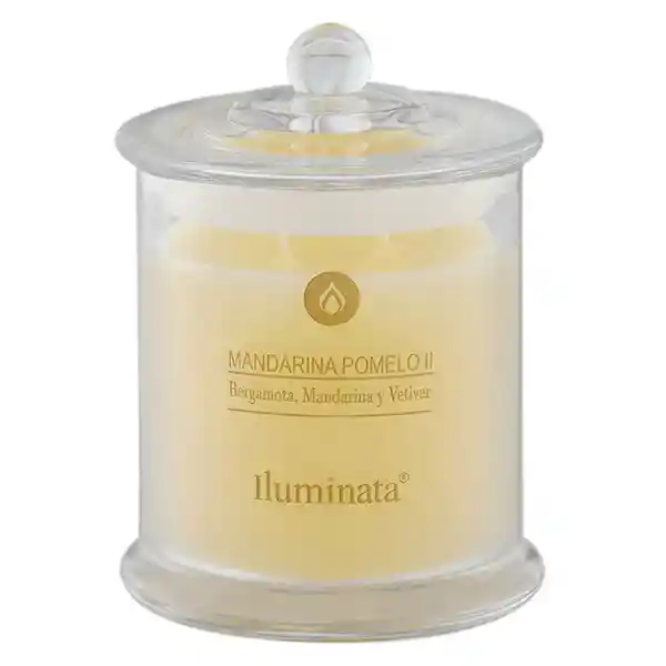 Iluminata Vela Vaso Mandarina Beige 12 x 9 cm