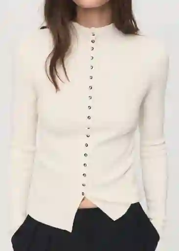 Cárdigan Twenties Crudo Talla XS Mujer Mango