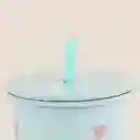 Vaso de Acero Inoxidable Con Pitillo Menta 800 mL Miniso