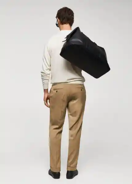 Pantalón Hector Beige Talla 46 Hombre Mango