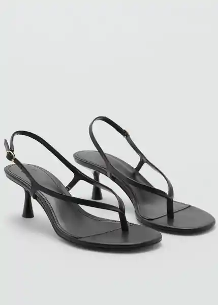 Sandalias Uri Negro Talla 39 Mujer Mango