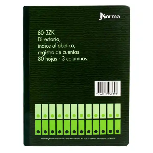 Norma Libro 3 Columnas en Bond 50 Hojas 005396