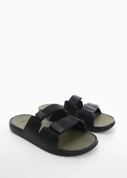 Chanclas Biorubne Negro Talla 39 Hombre Mango