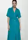 Vestido Bubble-a Verde Talla XS Mujer Mango