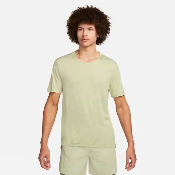 Nike Camiseta M Df Rise 365 Ss Para Hombre Verde Talla S