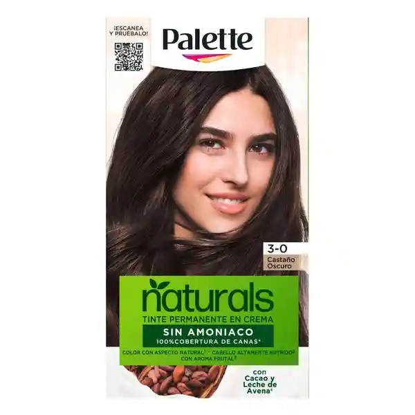 Palette Tinte Cabello Permanente Crema Natural 3-0