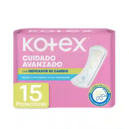 Protectores Cuidado Avanzado Kotex Indicador de Cambio 15 Und