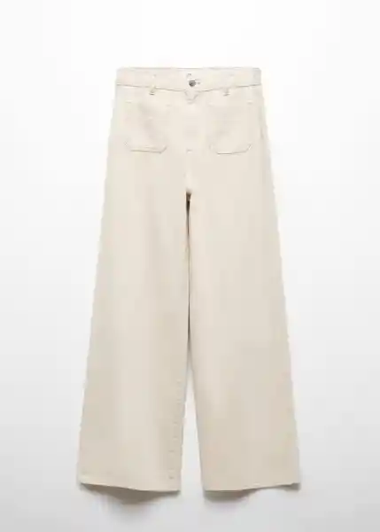 Jean Emma Off-White Talla 40 Mujer Mango