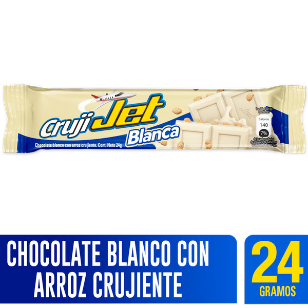Jet Chocolatina de Chocolate Blanco con Arroz Crujiente 24g