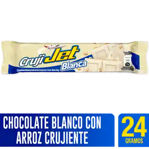 Crujijet Tableta de Chocolate Blanco con Arroz Crujiente 