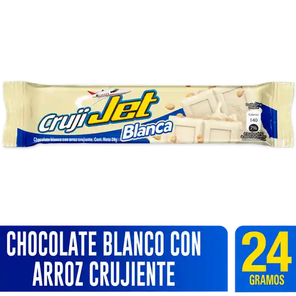 Crujijet Tableta de Chocolate Blanco con Arroz Crujiente 