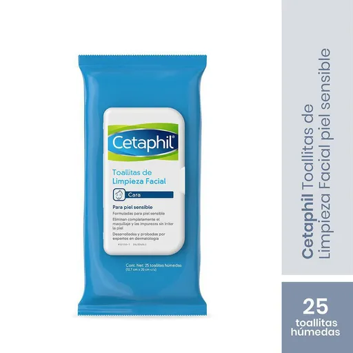 Cetaphil Toallitas de Limpieza Facial para Piel Sensible
