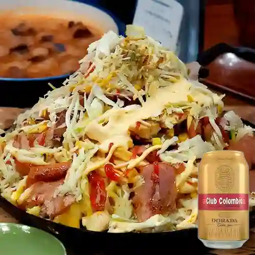 Combo Salchipapa Especial + Club col. Dorada Lta 330ml