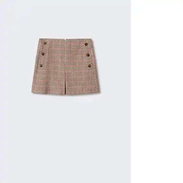 Falda Lari Marron Talla 28 Mujer Mango