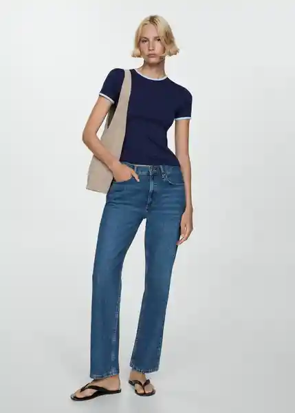 Camiseta Zanic Navy Talla S Mujer Mango