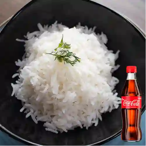 Combo Plain Rice (Arroz) + Coca Cola Original 300ML