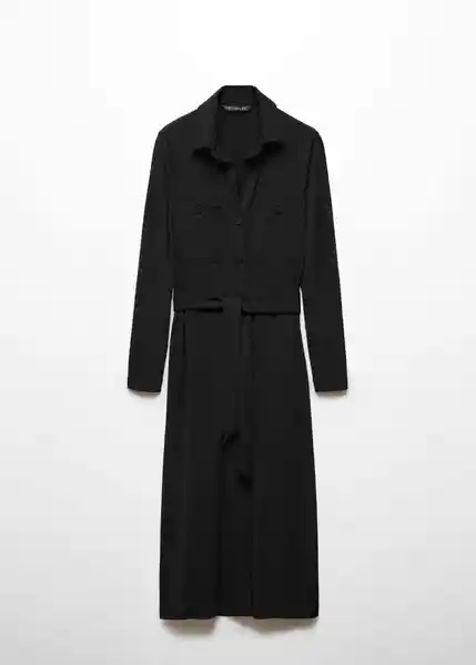 Vestido Cam Negro Talla M Mujer Mango