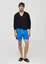 Short Bañador Pez Celeste Talla M Hombre Mango