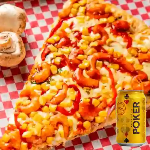 Combo Pizza Marinera + Poker 355 ml