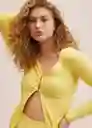 Cárdigan Miri Amarillo Talla XL Mujer Mango