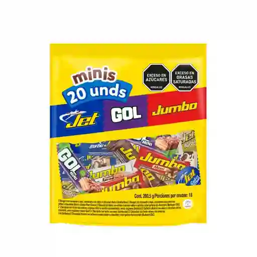 Gol Chocolatinas Mini Jet Jumbo
