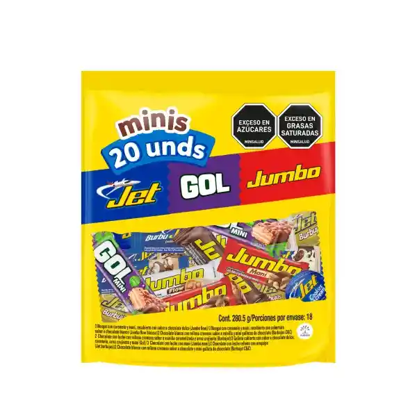 Gol Chocolatinas Mini Jet Jumbo