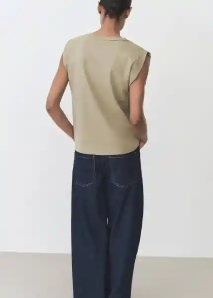 Camiseta Viri Khaki Talla XS Mujer Mango