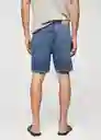 Bermuda Oliver Tejano Oscuro Talla 42 Hombre Mango