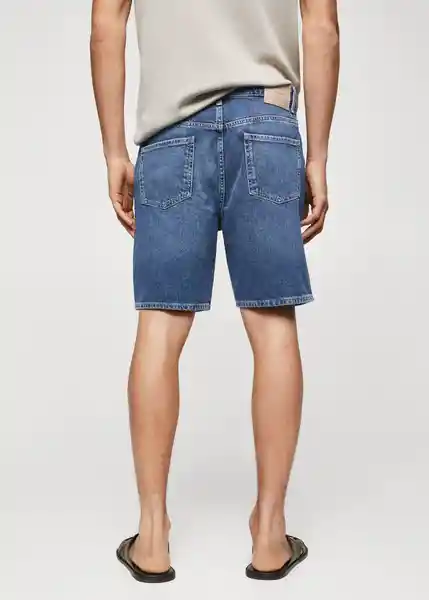 Bermuda Oliver Tejano Oscuro Talla 42 Hombre Mango