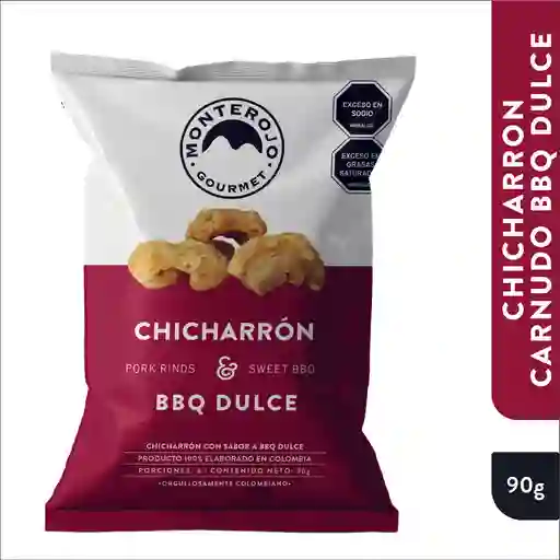 Monte Rojo Chicharrón Carnudo BBQ Dulce Club Colombia 90g