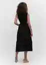 Vestido Nuti Negro Talla M Mujer Mango