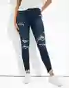 American Eagle Jegging Next Level Reflejo Oscuro Talla 2 Regular