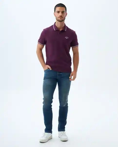 Camiseta Hombre Morado Talla XL 809F007 Americanino