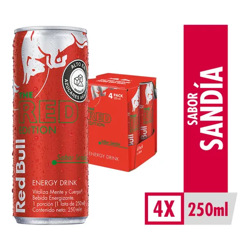 Red Bull Bebida Energizante Edition Red Sabor a Sandía