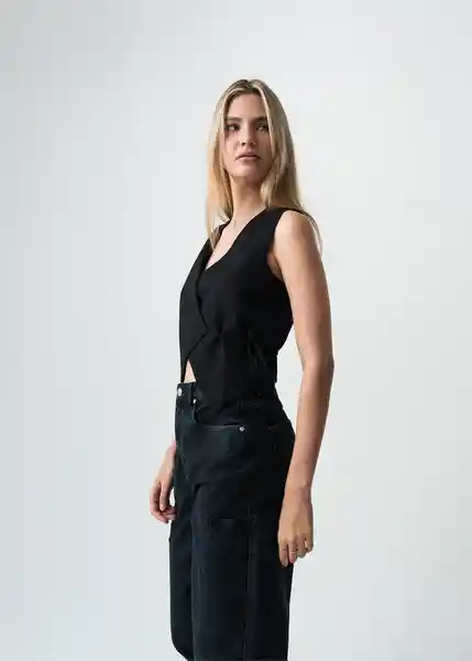 Camisa Alana Mujer Negro Puro Ultraoscuro T S 012G358 Naf Naf