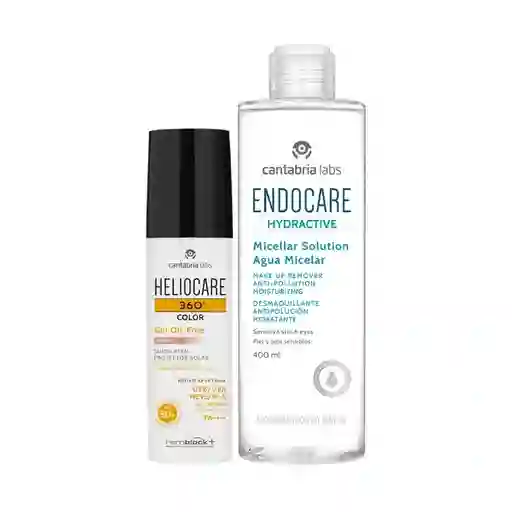 Cantabria Labs Kit Heliocare Gel Beige Seco Endocare Hydractive