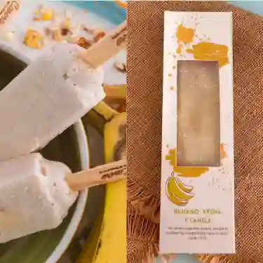 Paleta de Banano, Avena y Canela