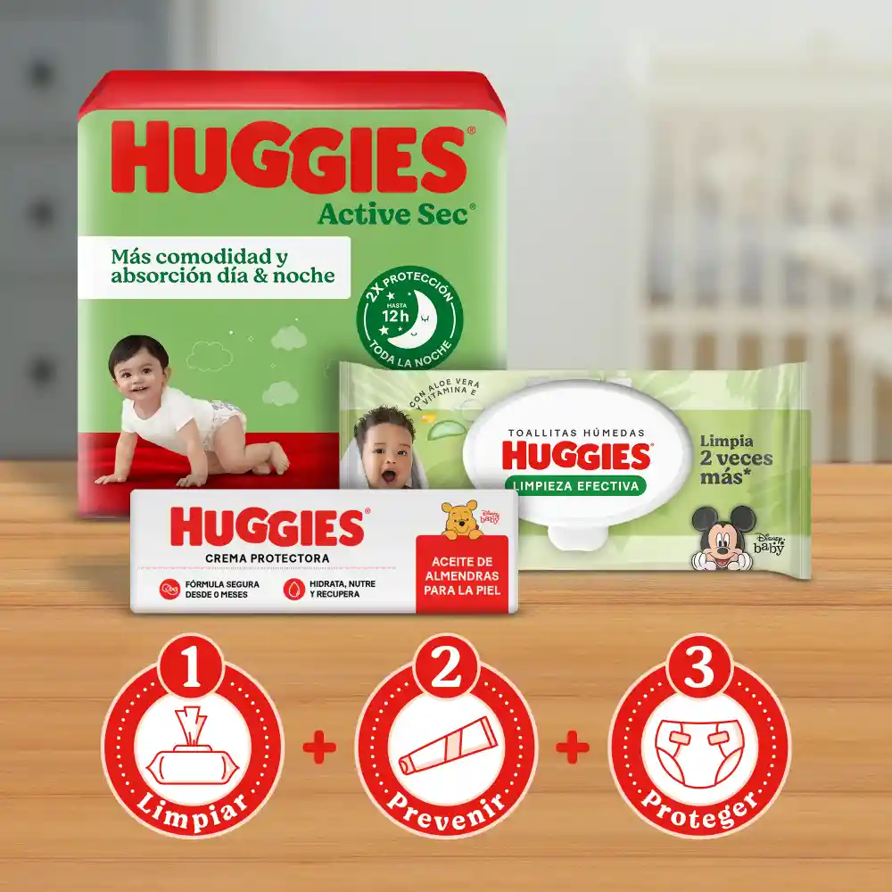 Toallitas Húmedas Huggies Limpieza Efectiva 120 Unidades